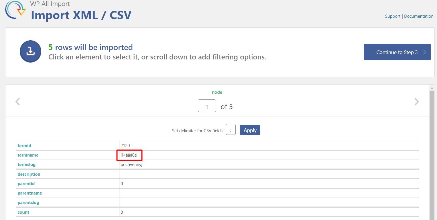 Ошибка кодировки при Импорте Атрибутов в CSV файле